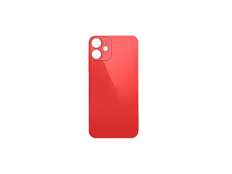 Kryt baterie Back Cover Glass + Big Camera Hole pro Apple iPhone 12, červená