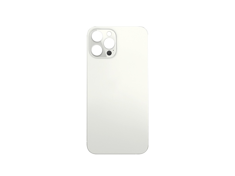 Kryt baterie Back Cover Glass + Big Camera Hole Pro Max Apple iPhone 12 Pro Max, stříbrná