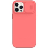 Silikonový kryt Nillkin CamShield Silky pro Apple iPhone 12/12 Pro, oranžová/růžová