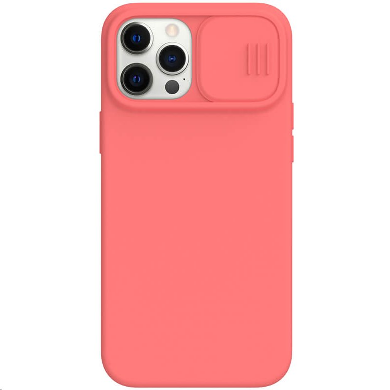 Silikonový kryt Nillkin CamShield Silky pro Apple iPhone 12/12 Pro, oranžová/růžová