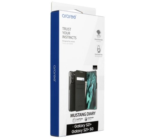 Flipové pouzdro ARAREE Mustang pro Samsung Galaxy S21 Ultra, black
