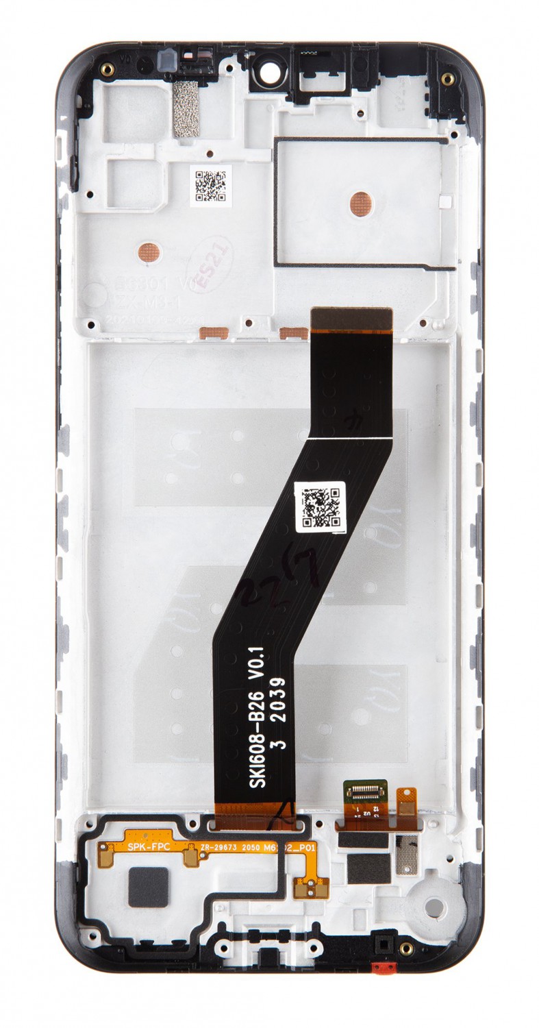 LCD + dotyk + přední kryt pro Motorola Moto E6i, black (Service Pack)