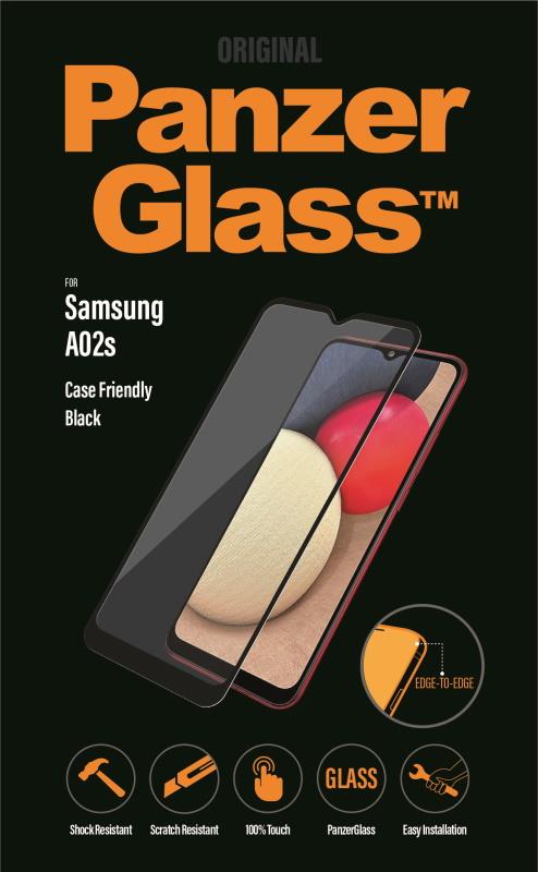 Ochranné sklo displeje PanzerGlass Edge to Edge pro Samsung Galaxy A02s, černá