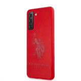 Silikonový kryt USHCS21LSLHRTRE U.S. Polo Double Horse pro Samsung Galaxy S21, red