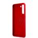 Silikonový kryt USHCS21LSLHRTRE U.S. Polo Double Horse pro Samsung Galaxy S21, red