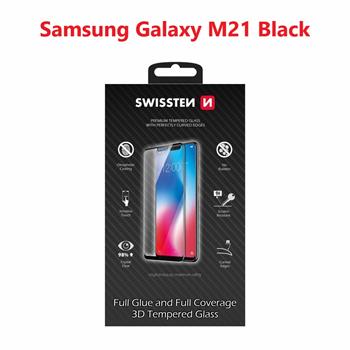 Tvrzené sklo Swissten Ultra Durable 3D Full Glue Glass pro Samsung Galaxy M21, černá