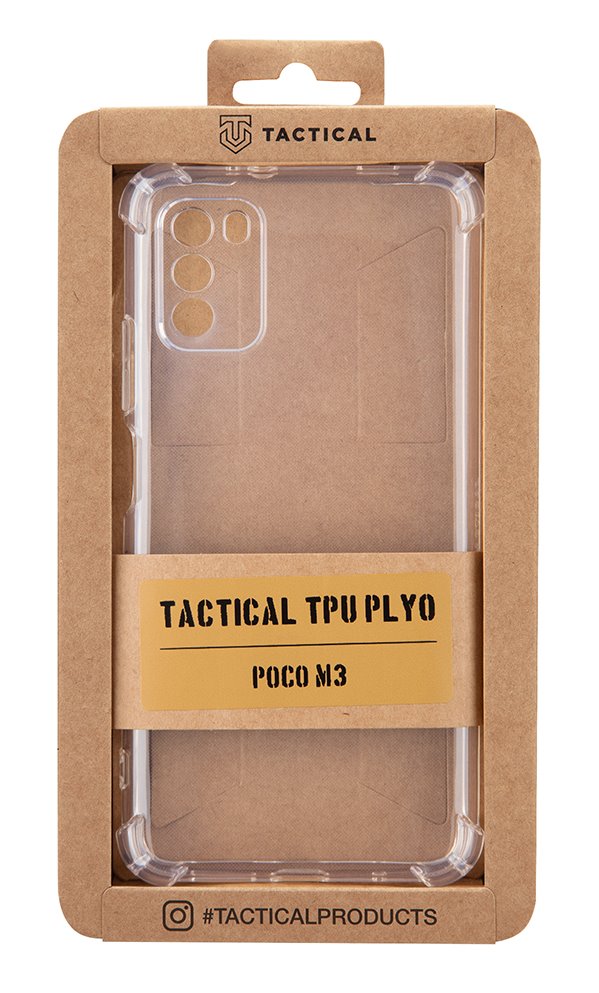 Zadní silikonový kryt Plyo pro Xioami Poco M3, transparentní