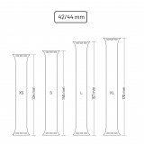 Elastický silikonový řemínek FIXED Silicone Strap pro Apple Watch 42/44mm, velikost XS, růžová