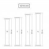 Elastický silikonový řemínek FIXED Silicone Strap pro Apple Watch 42/44mm, velikost XS, modrý